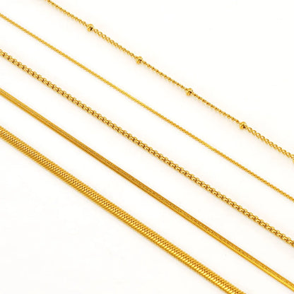 Basic Geometric Stainless Steel Plating 18k Gold Plated Necklace