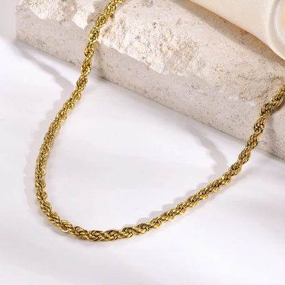 Basic Geometric Stainless Steel Plating Necklace