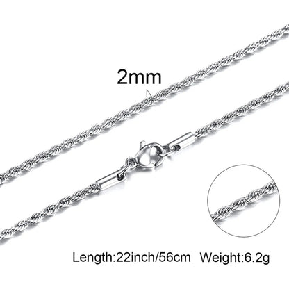 Basic Geometric Stainless Steel Plating Necklace