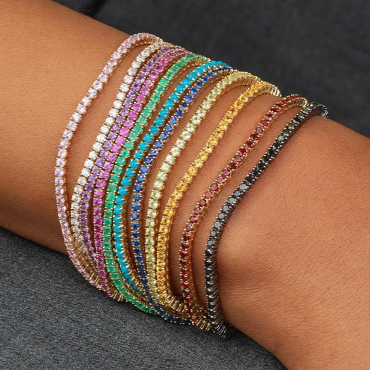 Basic Geometric Zircon Rhinestones Women's Bracelets 1 Piece