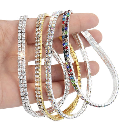 Basic Geometric Zircon Rhinestones Women's Bracelets 1 Piece