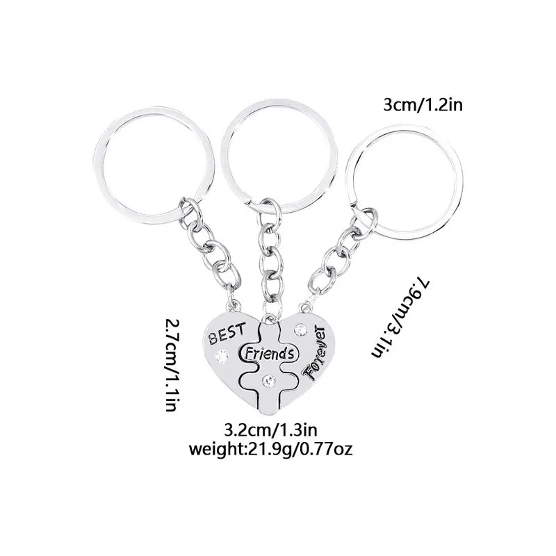 Basic Heart Shape Alloy Epoxy Plating Diamond Artificial Diamond Magnet Women'S Bag Pendant Keychain