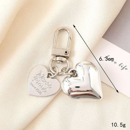 Basic Heart Shape Bow Knot Arylic Bag Pendant Mobile Phone Chain Keychain