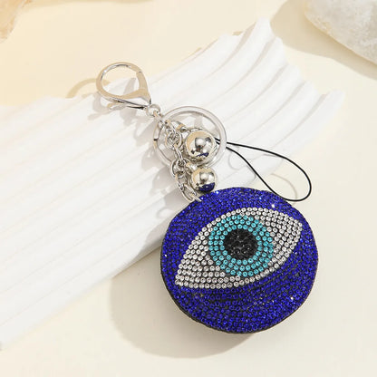 Basic Heart Shape Eye Rhinestone Plating Keychain