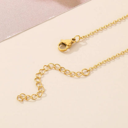 Basic Heart Shape Titanium Steel Plating Gold Plated Earrings Necklace