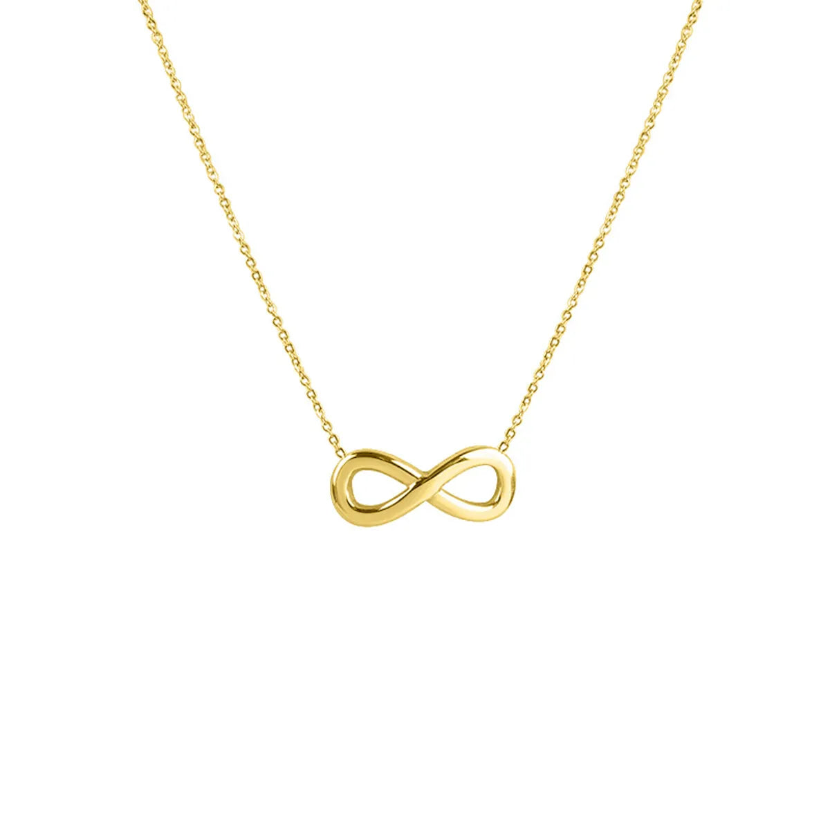 Basic Infinity Titanium Steel Plating Pendant Necklace