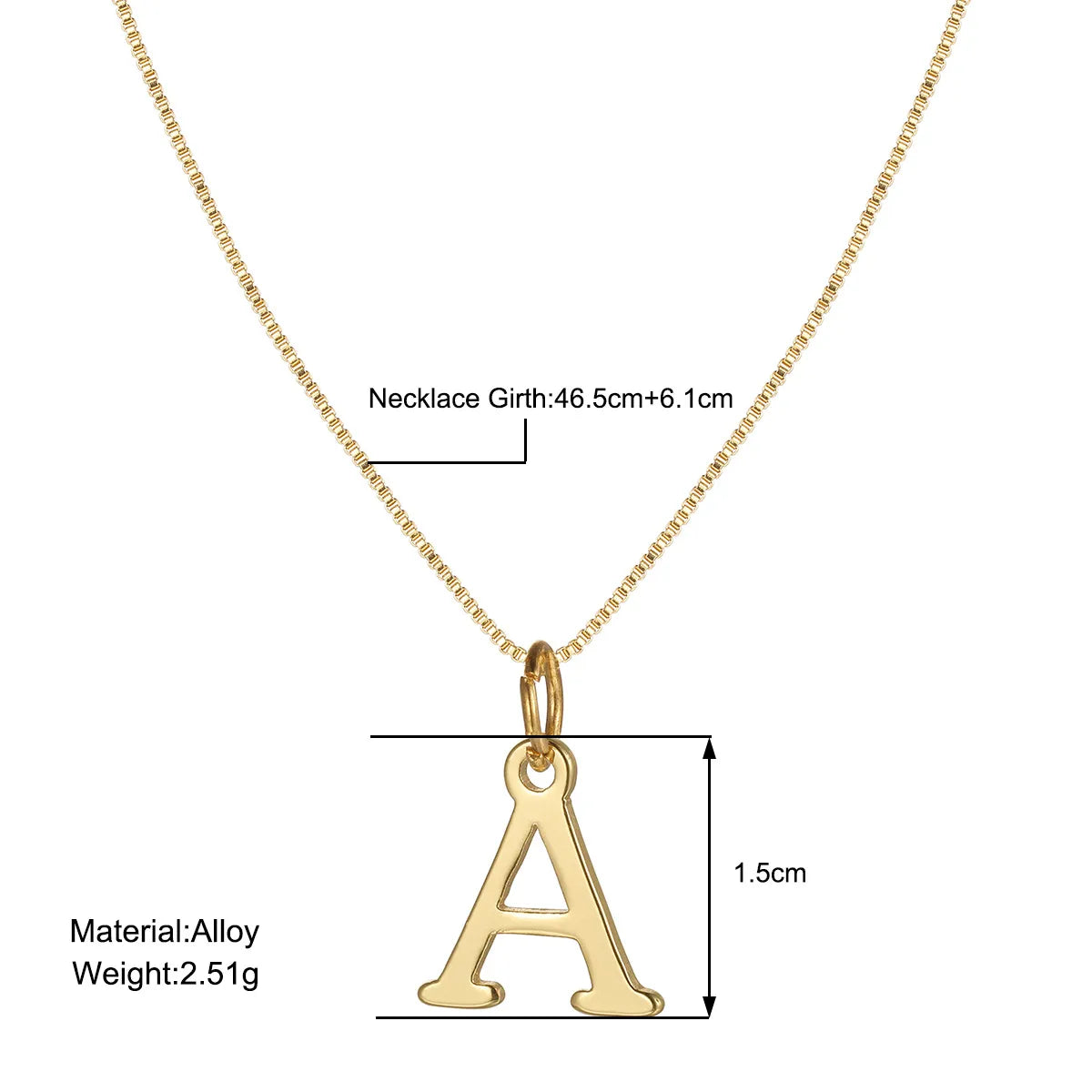 Basic Letter Alloy Plating Women'S Pendant Necklace