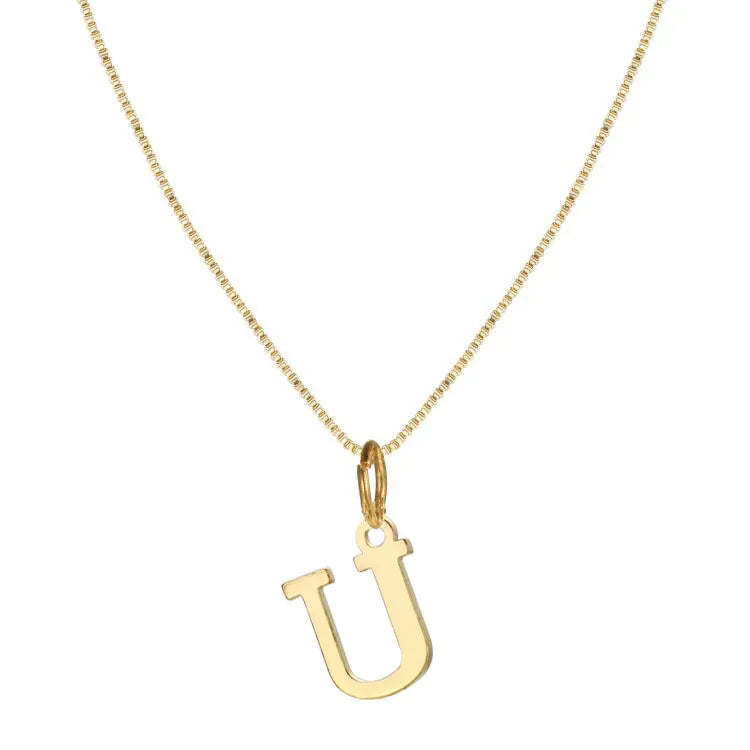 Basic Letter Alloy Plating Women'S Pendant Necklace