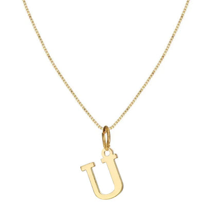 Basic Letter Alloy Plating Women'S Pendant Necklace