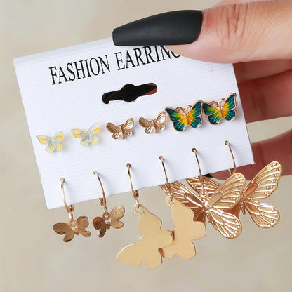 Basic Letter Solid Color Alloy Plating Women'S Drop Earrings Ear Studs