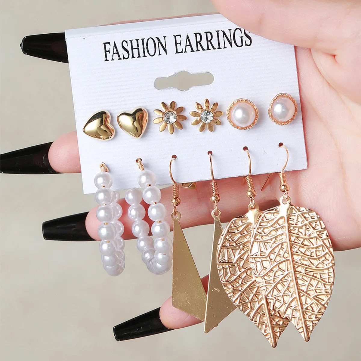 Basic Letter Solid Color Alloy Plating Women'S Drop Earrings Ear Studs