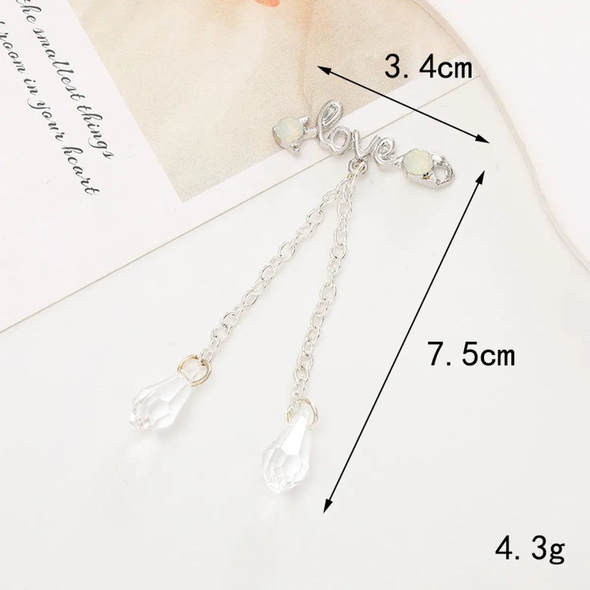 1 Piece Alloy Artificial Pearls Rhinestones Love Basic