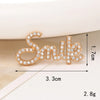 1 Piece Alloy Artificial Pearls Rhinestones Love Basic