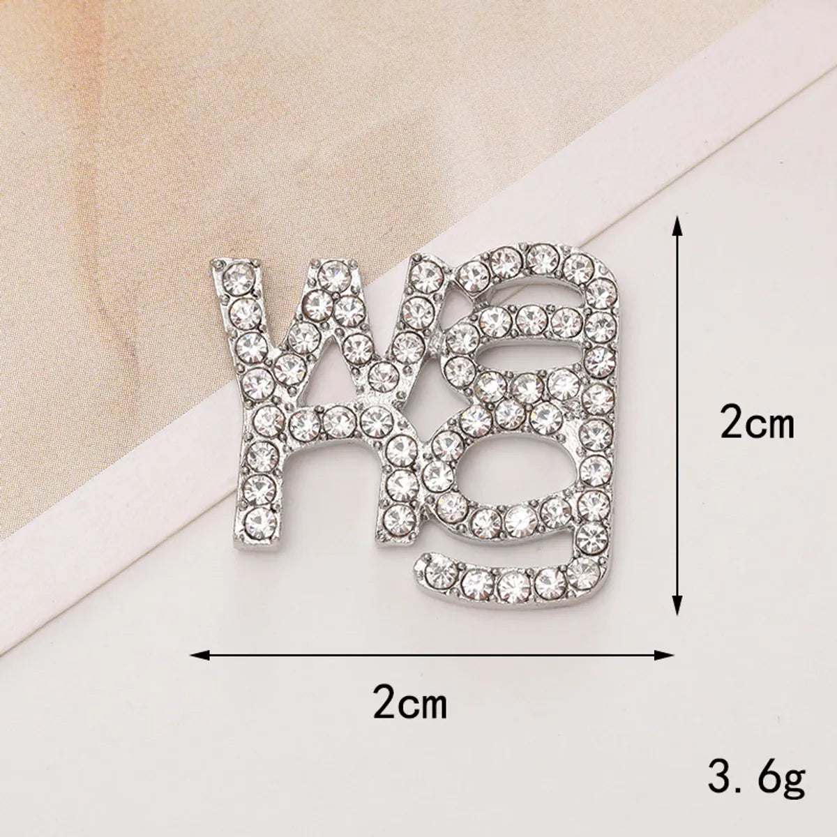 1 Piece Alloy Artificial Pearls Rhinestones Love Basic