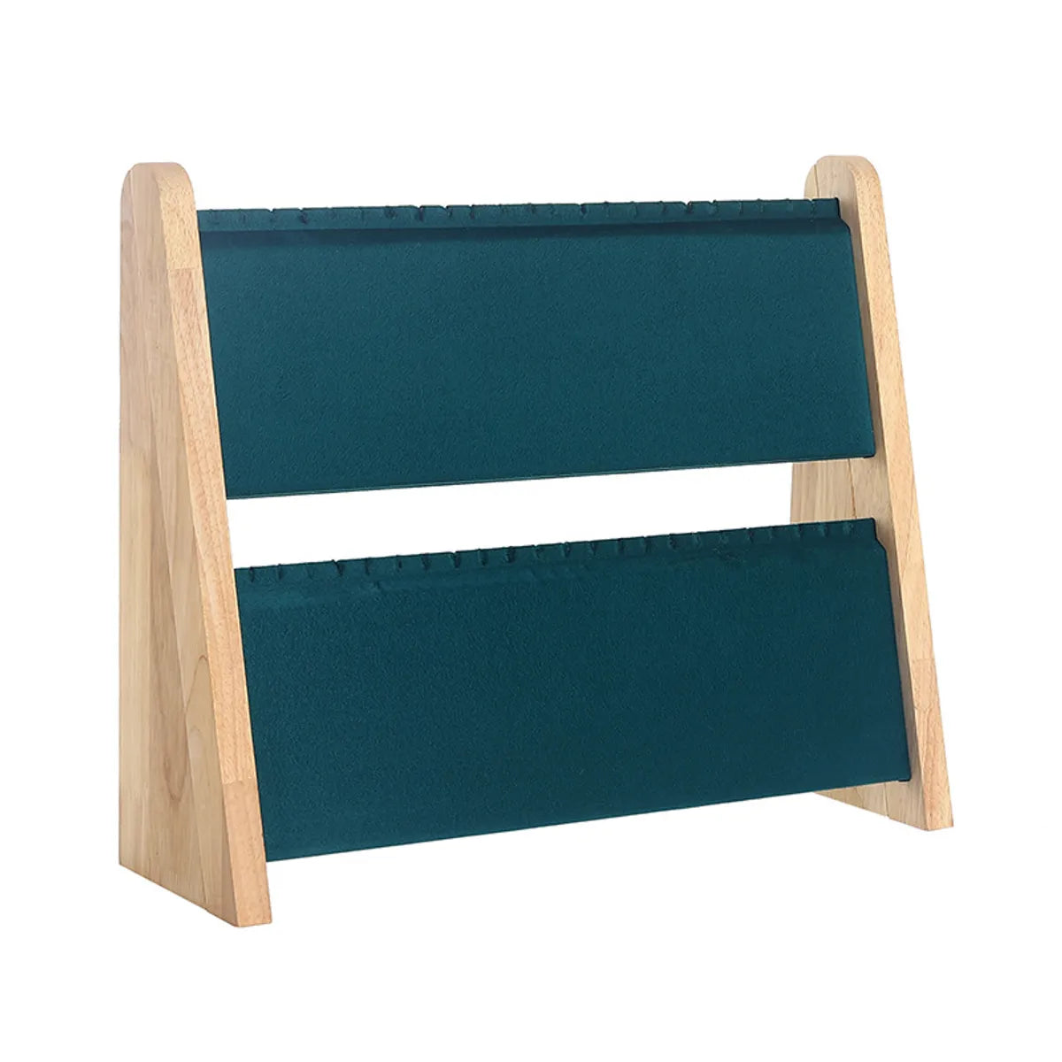 Basic Modern Style Classic Style Bevel Solid Wood Flannel Jewelry Display Jewelry Rack