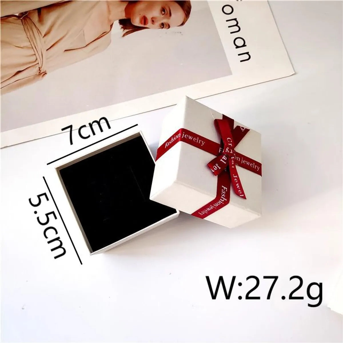 Basic Modern Style Classic Style Bow Knot Plastic Paper Gift Box Jewelry Boxes