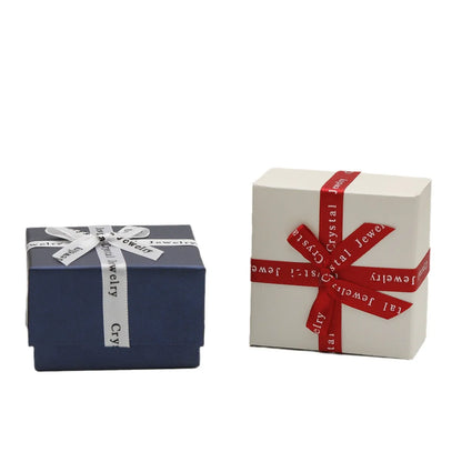 Basic Modern Style Classic Style Bow Knot Plastic Paper Gift Box Jewelry Boxes