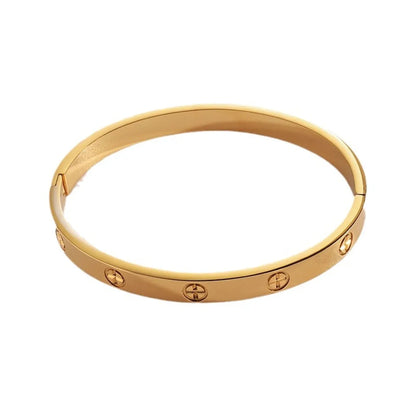 Basic Modern Style Classic Style Cross Titanium Steel Bangle In Bulk