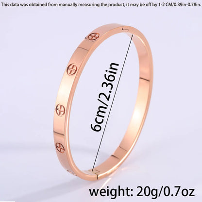 Basic Modern Style Classic Style Cross Titanium Steel Bangle In Bulk