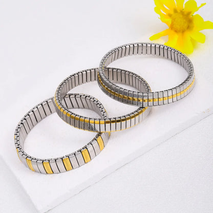 Basic Modern Style Classic Style Geometric 304 Stainless Steel Plating Women'S Bracelets