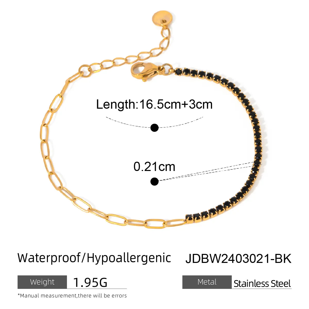 Basic Modern Style Classic Style Geometric 304 Stainless Steel Zircon Bracelets In Bulk