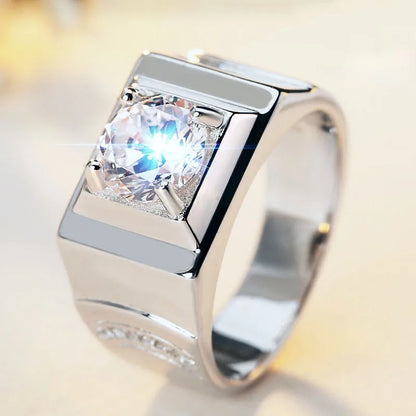 Basic Modern Style Classic Style Geometric Alloy Inlay Zircon Unisex Rings