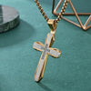 Basic Modern Style Classic Style Geometric Cross Titanium Steel Plating Inlay Zircon Men'S Pendant Necklace