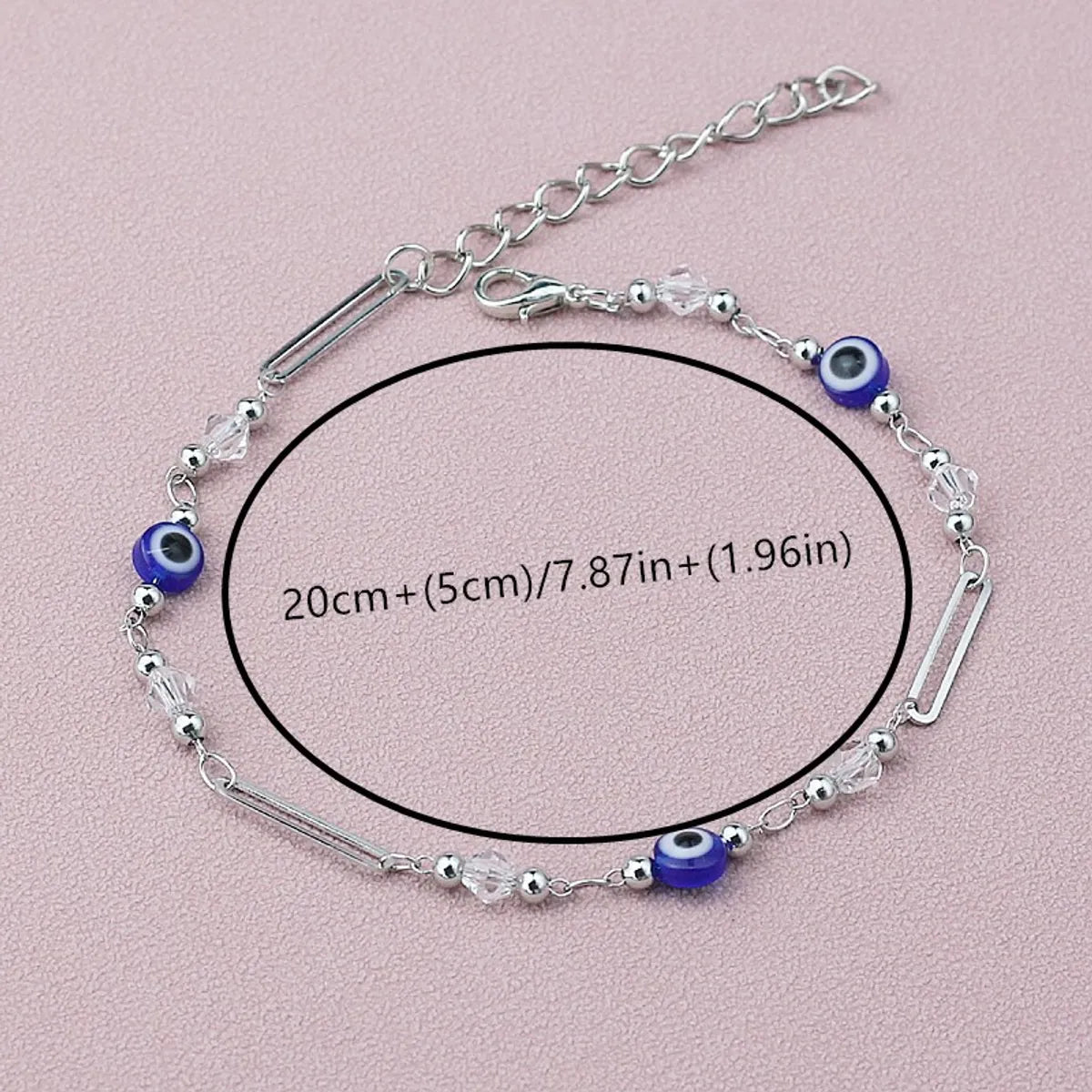 Basic Modern Style Classic Style Geometric Letter Devil'S Eye Artificial Crystal Alloy Wholesale Bracelets