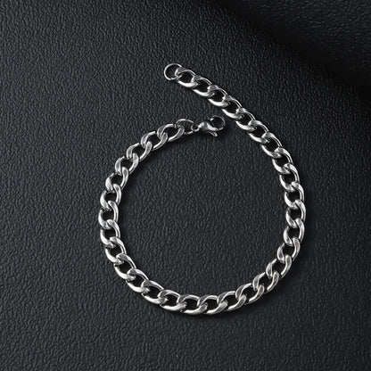 Basic Modern Style Classic Style Geometric Solid Color Titanium Steel Polishing Unisex Bracelets