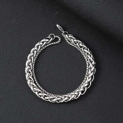 Basic Modern Style Classic Style Geometric Solid Color Titanium Steel Polishing Unisex Bracelets