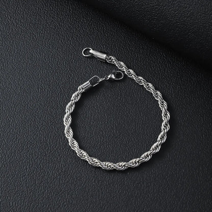 Basic Modern Style Classic Style Geometric Solid Color Titanium Steel Polishing Unisex Bracelets