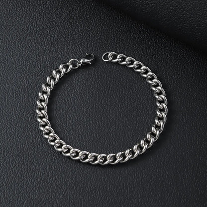 Basic Modern Style Classic Style Geometric Solid Color Titanium Steel Polishing Unisex Bracelets