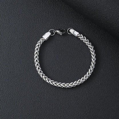 Basic Modern Style Classic Style Geometric Solid Color Titanium Steel Polishing Unisex Bracelets