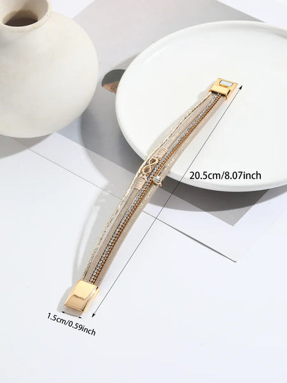 Basic Modern Style Classic Style Infinity Pu Leather Layered Women'S Bracelets