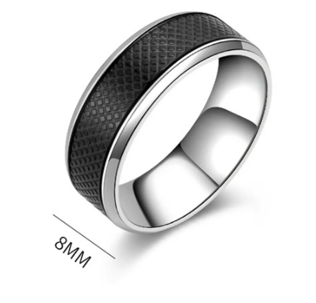 Basic Modern Style Classic Style Lattice Titanium Steel Unisex Rings