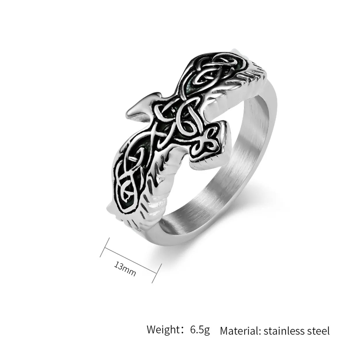 Basic Modern Style Classic Style Plaid Eagle 304 Stainless Steel 18K Gold Plated Unisex Rings