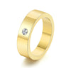 Basic Modern Style Classic Style Round 304 Stainless Steel Inlay Rhinestones 18K Gold Plated Unisex Rings