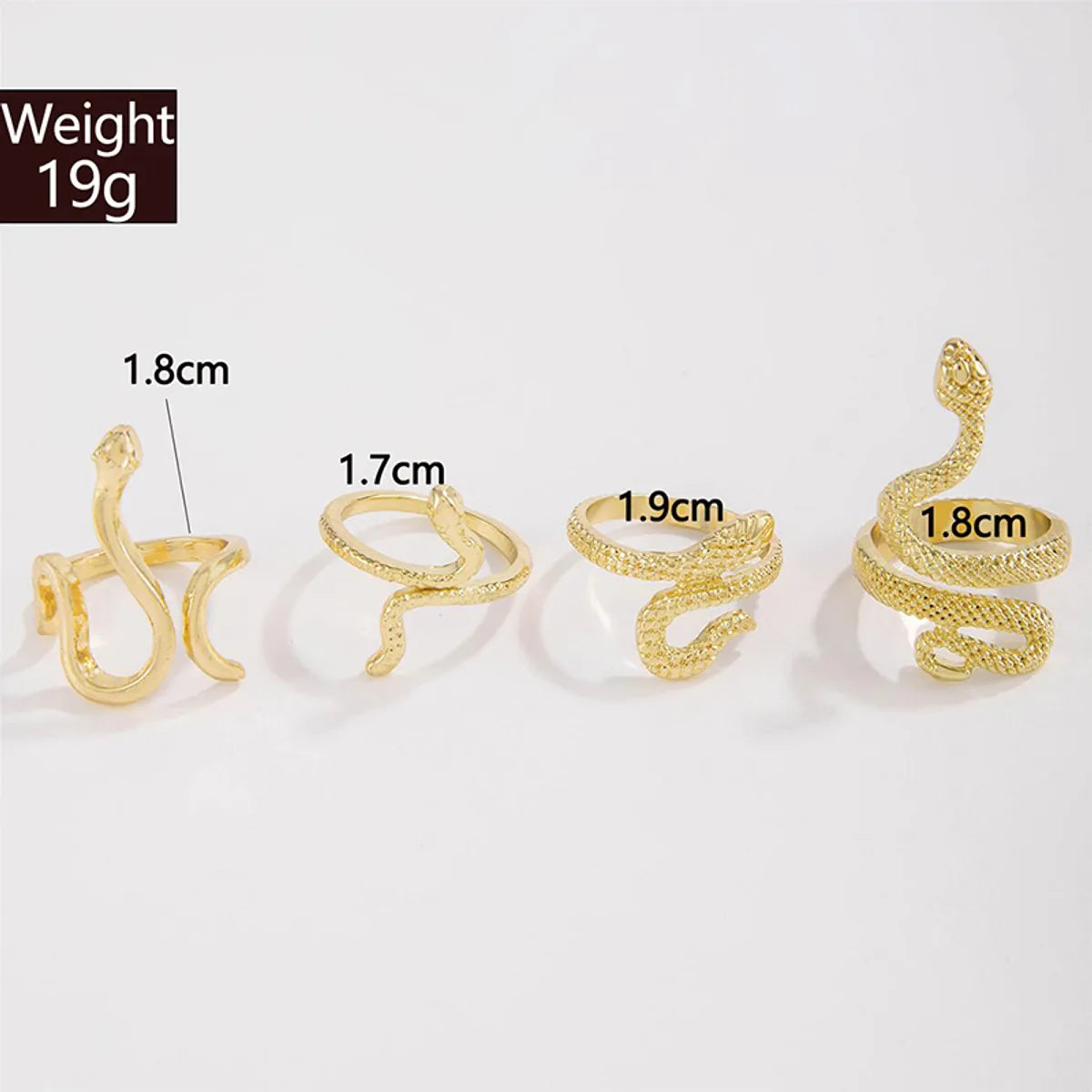 Basic Modern Style Classic Style Snake Alloy Women'S Open Rings Rings