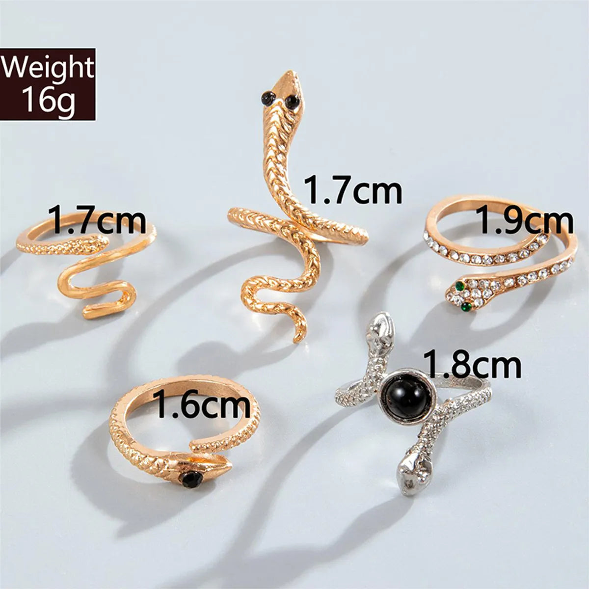 Basic Modern Style Classic Style Snake Alloy Women'S Open Rings Rings