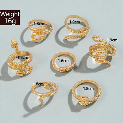 Basic Modern Style Classic Style Snake Alloy Women'S Open Rings Rings