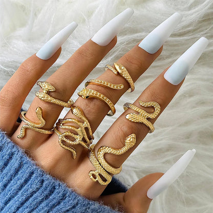 Basic Modern Style Classic Style Snake Alloy Women'S Open Rings Rings