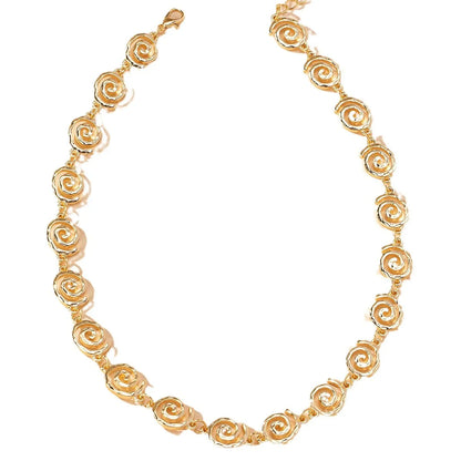 Basic Modern Style Classic Style Spiral Alloy Zinc Alloy Wholesale Necklace