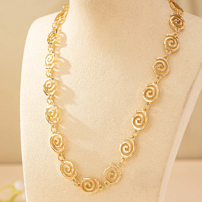 Basic Modern Style Classic Style Spiral Alloy Zinc Alloy Wholesale Necklace