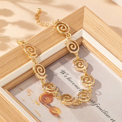 Basic Modern Style Classic Style Spiral Zinc Alloy Wholesale Bracelets