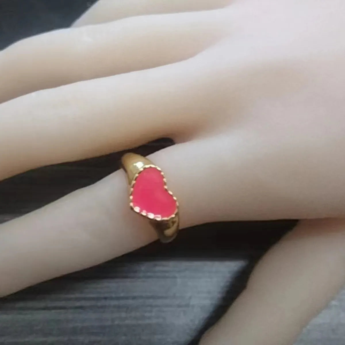 Basic Modern Style Classic Style Star Leaves Heart Shape Metal Enamel Plating Unisex Open Rings