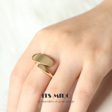 Basic Modern Style Classic Style Water Droplets 18K Gold Plated Metal Wholesale Adjustable Ring Open Rings