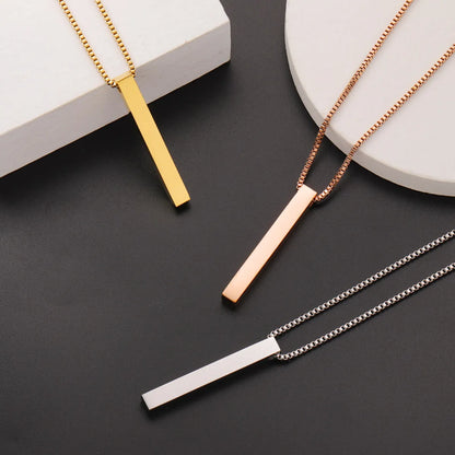 Basic Modern Style Geometric Stainless Steel Plating Gold Plated Silver Plated Pendant Necklace