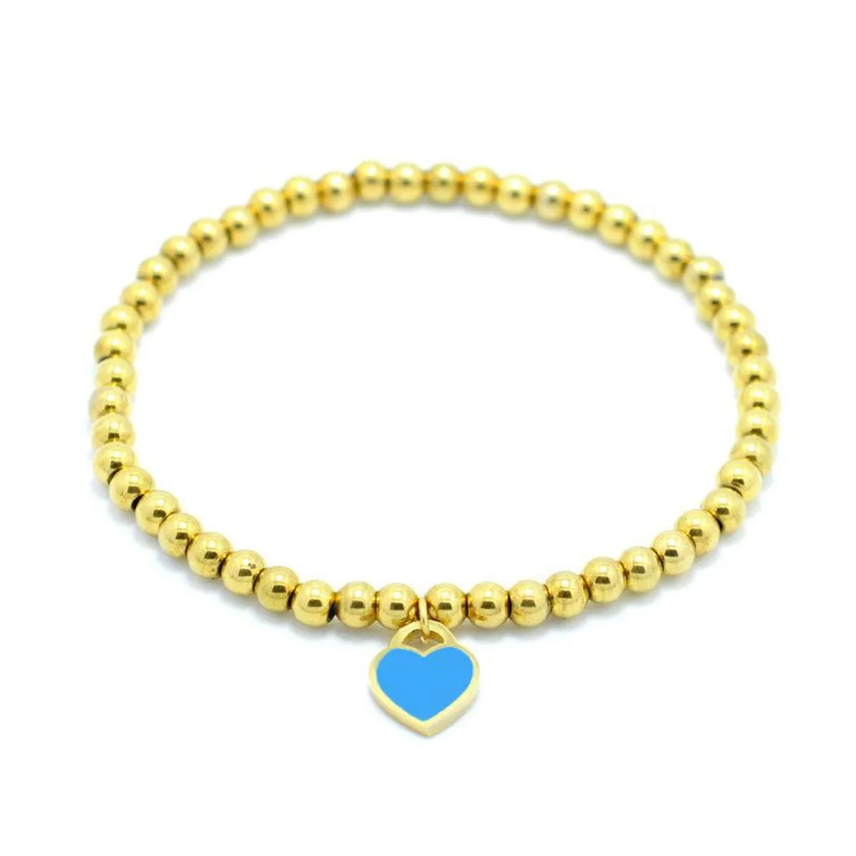 Basic Modern Style Heart Shape Stainless Steel Plating 18k Gold Plated Bracelets