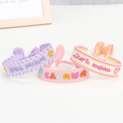 Basic Modern Style Letter Heart Shape Rope Wholesale Bracelets