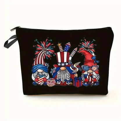 Basic National Flag Linen Square Makeup Bags